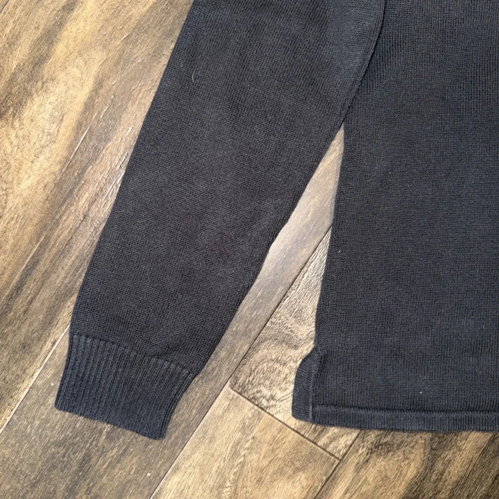 Eddie Bauer‎ V-Neck Pullover Sweater Long-sleeve Black Women's Size L